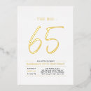 Recherche de 65 anniversaire invitations Simple
