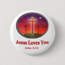 Recherche de jésus vous aime badges Spirituel