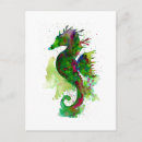 Recherche de hippocampes cartes postales Mer