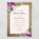 Recherche de purple floral bridal shower invitations Violet