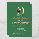 Recherche de lettre florale invitations Feuille d'or