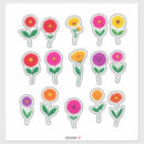 Recherche de fleurs colorées autocollants Pour elle