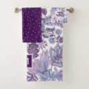 Recherche de vintage floral bain serviettes Monogramme