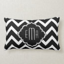Recherche de zigzag noir et blanc coussins Monogramme