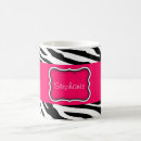 Recherche de monogramme zèbre tasses Noir