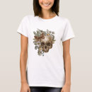 Recherche de crâne et papillons tshirts Aquarelle