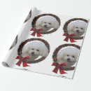 Recherche de frise de bichon papier cadeau Vacances