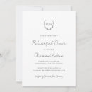 Recherche de classic répétition dîner invitations Monogramme