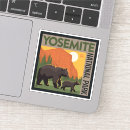 Recherche de parc national vintage autocollants Chute de yosemite