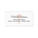 Recherche de palm tree wedding étiquettes adresse retour Moderne