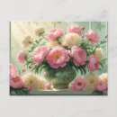 Recherche de pivoines roses cartes postales Toute personne