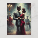 Recherche de couple vintage cartes postales Danser