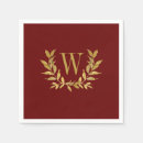 Recherche de or rouge serviettes Monogramme