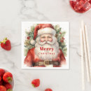 Recherche de père noël vintage serviettes Hiver