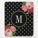 Recherche de pois noir blanc tapis souris Fleur