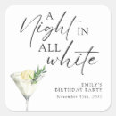 Recherche de nuit carrés autocollants Fête d'anniversaire