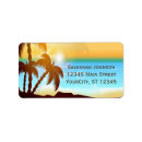 Recherche de palm tree wedding étiquettes adresse retour Coucher de soleil
