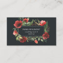 Recherche de fleur rouge cartes visite Aquarelle