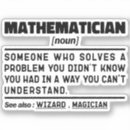 Recherche de maths autocollants Mathématicien