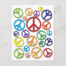 Recherche de symbole de paix cartes postales Rouge