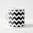 Recherche de zigzag noir et blanc tasses Motif chevron