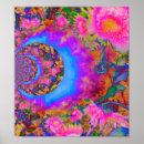 Recherche de fleurs psychédéliques posters Rétro