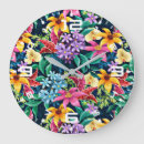 Recherche de peint à la main horloges Fleurs