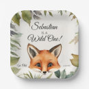 Recherche de anniversaire de renard assiettes Sauvage