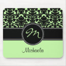 Recherche de monogramme vert de damassé électronique À la mode