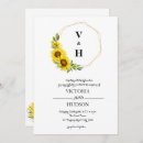 Recherche de cadre tournesol invitations Élégant floral
