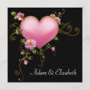 Recherche de coeur gothique invitations Rose