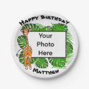 Recherche de anniversaire girafe assiettes Jungle