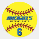 Recherche de boule jaune autocollants Fête d'anniversaire