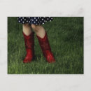 Recherche de bottes de cowboy cartes postales Rouge