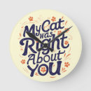 Recherche de humour de chat horloges Pour amateur de chats