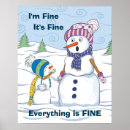 Recherche de vacances drôles posters Bonhomme de neige