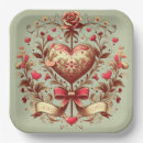 Recherche de valentines day paper assiettes Rouge
