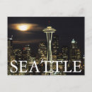 Recherche de seattle la nuit cartes postales Ville