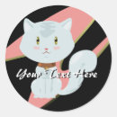 Recherche de chat blanc noir autocollants Tabby