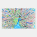 Recherche de paon rectangles autocollants Vert