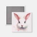 Recherche de lapin rose magnets Aquarelle