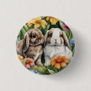 Recherche de petit lapin badges Fleurs