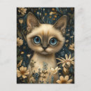 Recherche de de chat siamois cartes postales Fleurs