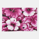Recherche de fleurs hawaïennes cuisine linges Blanc