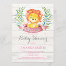 Recherche de lion baby shower invitations Mignon