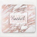 Recherche de blanc rose tapis souris Décoré d'un monogramme