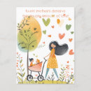 Recherche de poussette de bébé cartes postales Pour elle