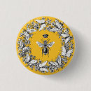 Recherche de abeille vintage badges Jaune