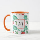 Recherche de motif végétal tasses Aquarelle