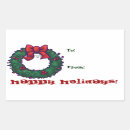 Recherche de couronne rectangles autocollants Xmas
